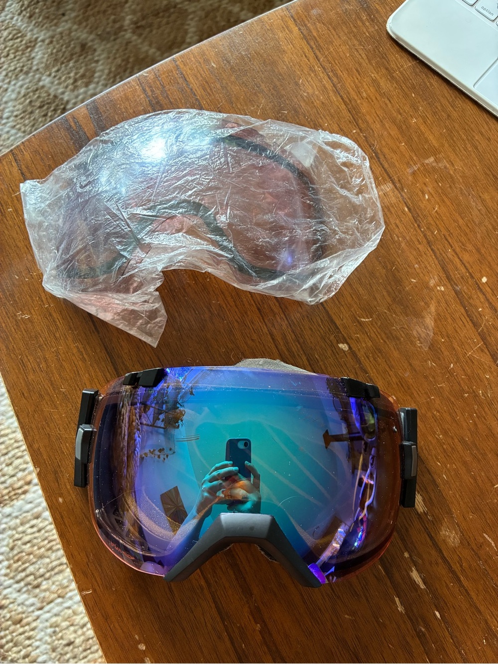 SMITH Men's Mirrored Blue Purple Snow Goggle Lens